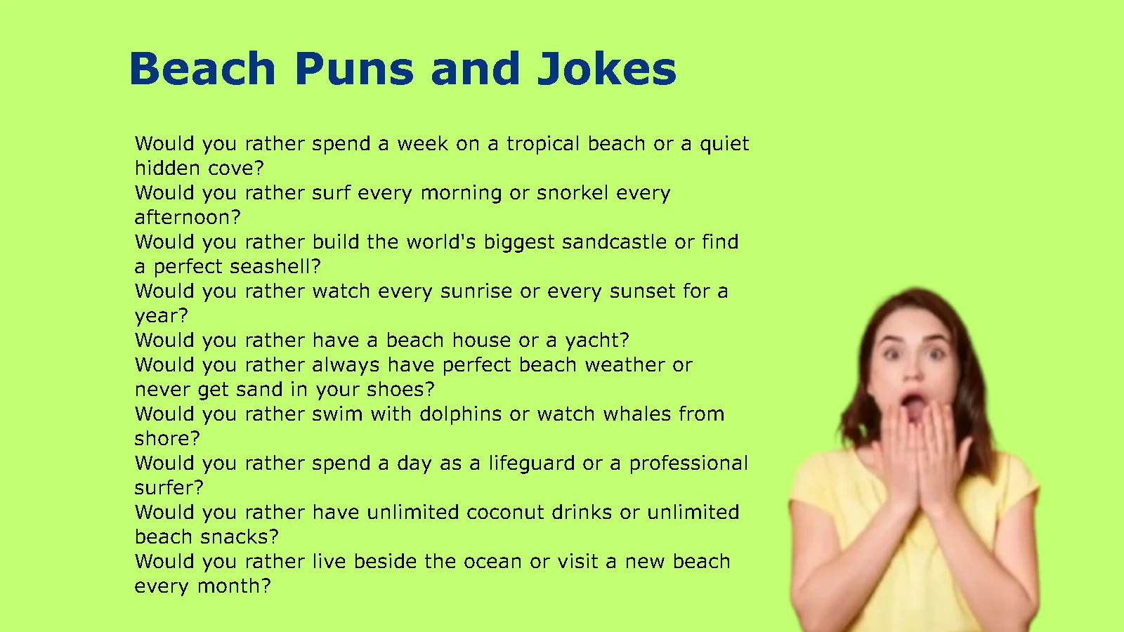 Beach Puns and Jokes